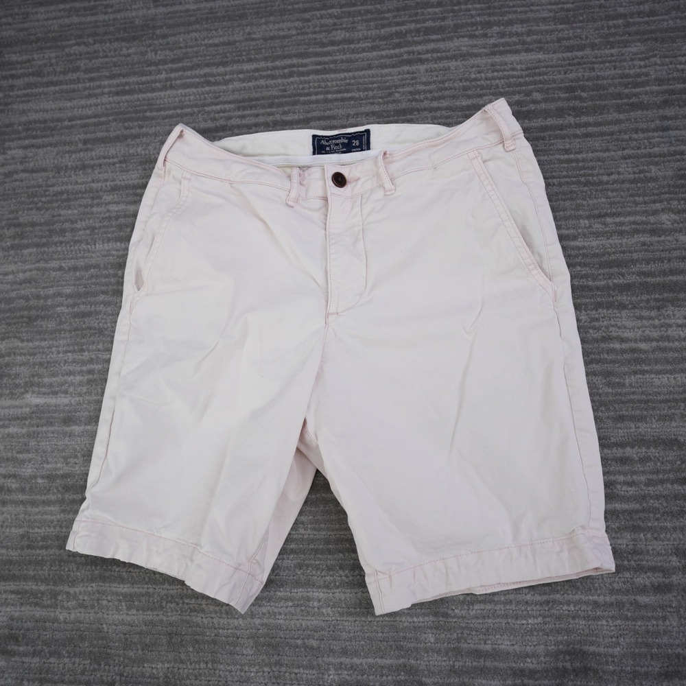 Abercrombie & Fitch Pink Chino Shorts Men Stretch Preppy Summer Casual 28x8